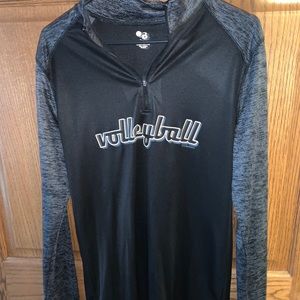Comfy black volleyball quarter zip.